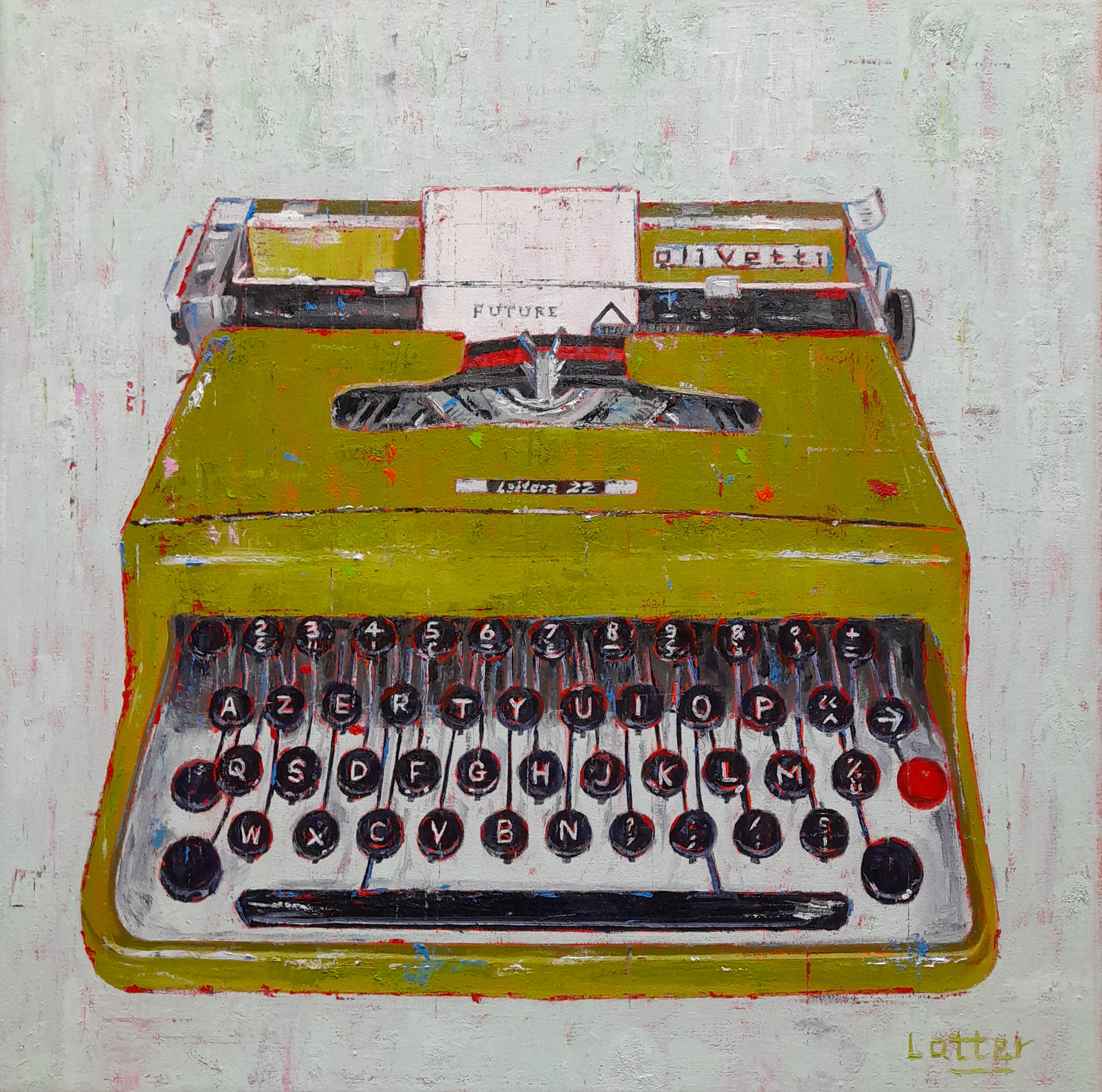 Green Olivetti Typewriter