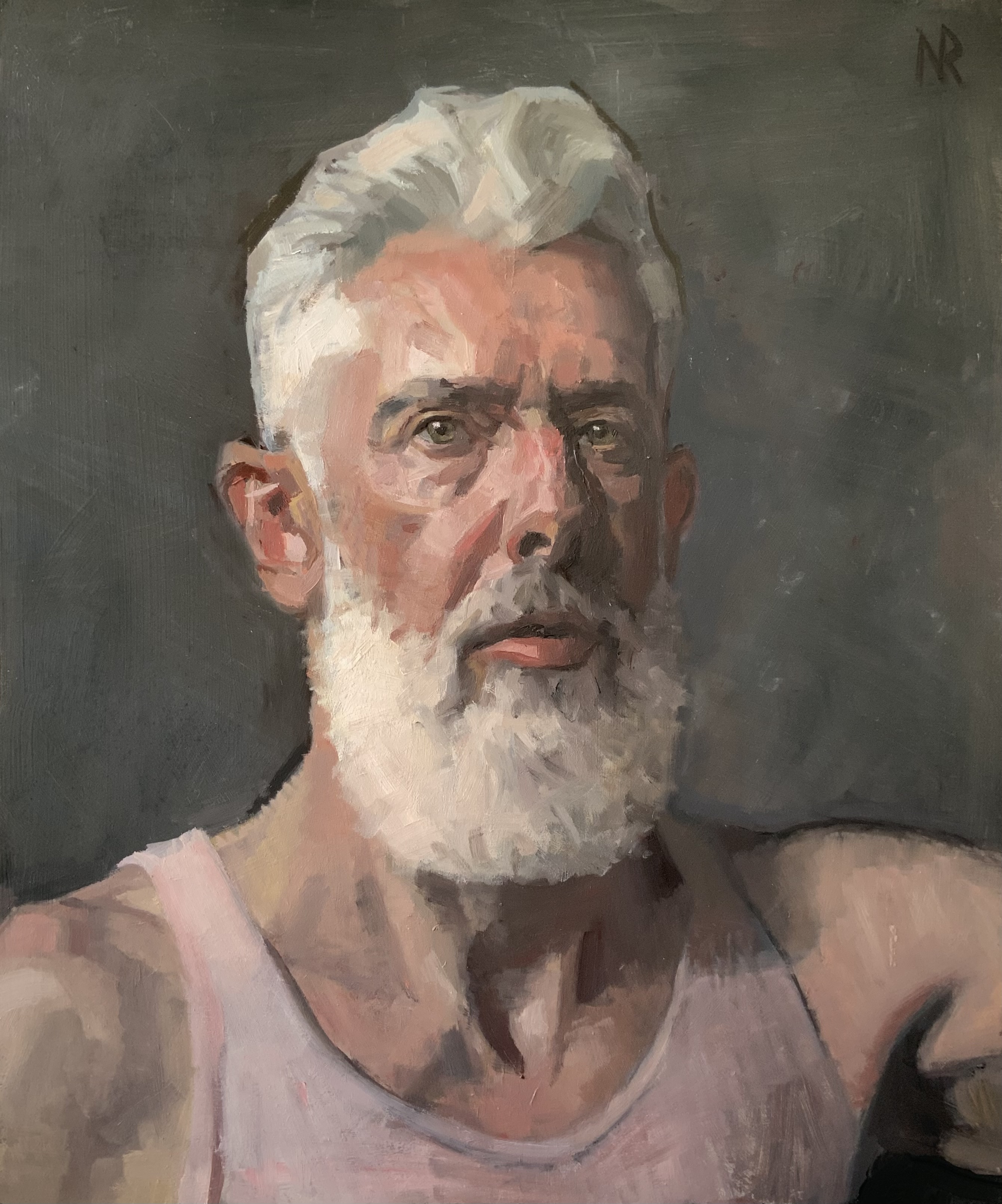 Selfportrait in a Pink Vest